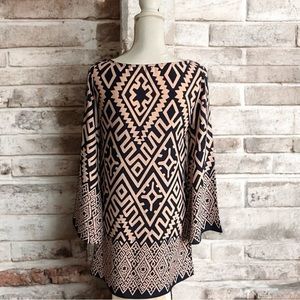 Yahada Navy & Pink Shift Dress